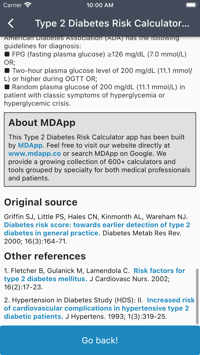 Type 2 Diabetes Risk Score
