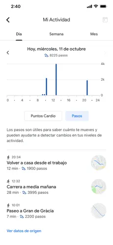Captura de Pantalla 2 Google Fit: monitor actividad iphone