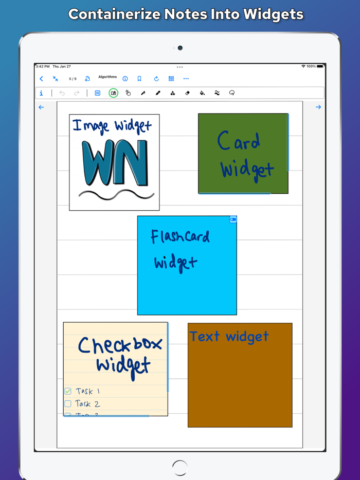 Widget Notebook - Digital Ink