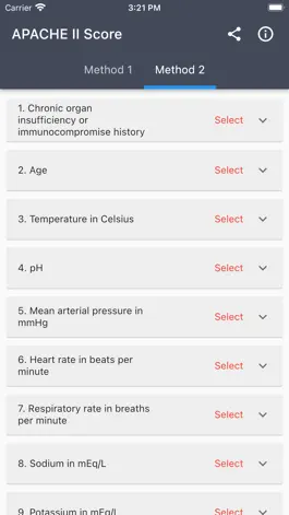 Game screenshot APACHE II Score apk