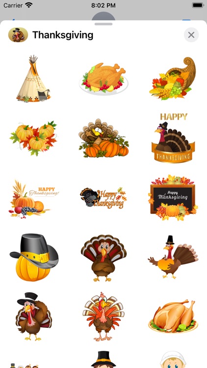 Fun Thanksgiving Stickers