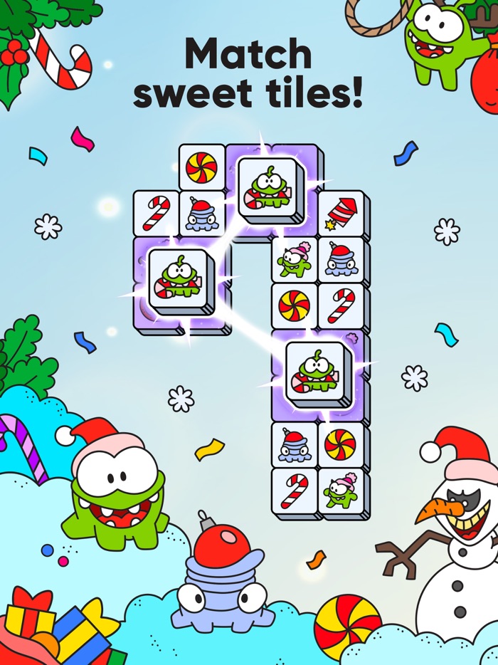 Om Nom 3 Tiles Matching Game
