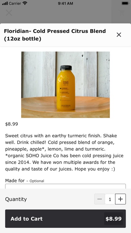 SOHO Juice Co Ordering screenshot-4