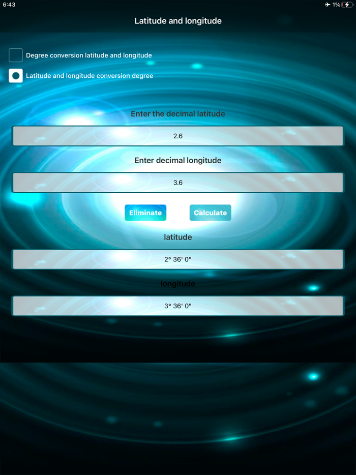 Latitude and longitude