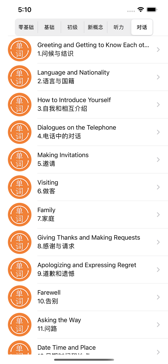 英语单词大全-零基础成人每日学习新概念英语-初级常用口语对话