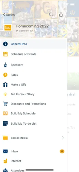 Game screenshot UC Berkeley / Cal Event Guides apk