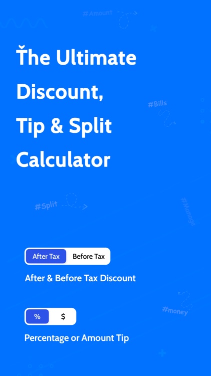 Bill Calculator Split,Discount