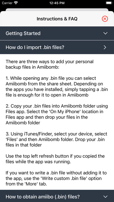 Amiibomb - NFC Tool for Amiibo Screenshots