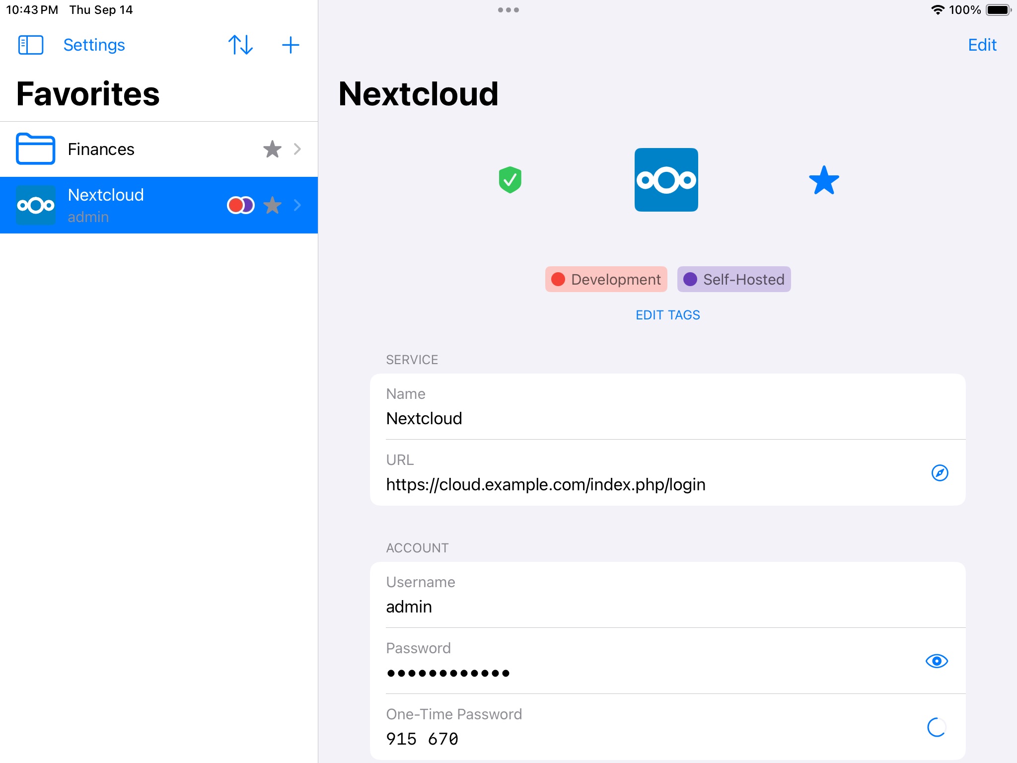 Passwords for Nextcloud screenshot 4