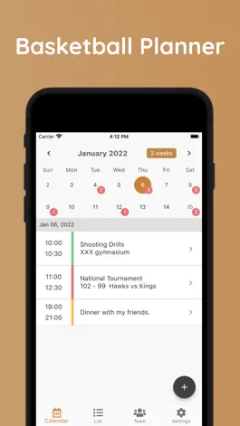 Game screenshot Basketball Schedule Planner mod apk