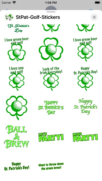 St Pat's Golf Stickers screenshot-3