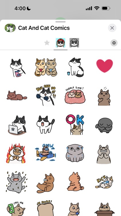 Cat and Cat Comics Stickers