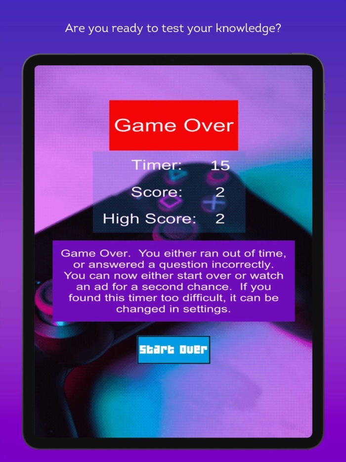 Gaming Trivia Challenge