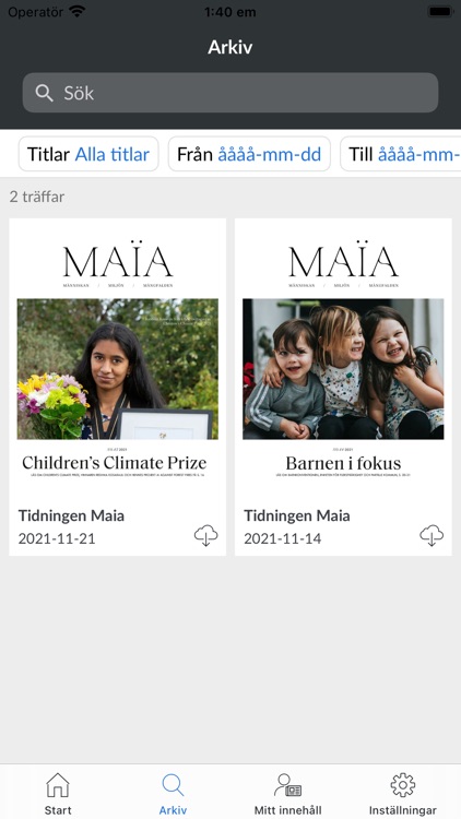 Tidningen Maia