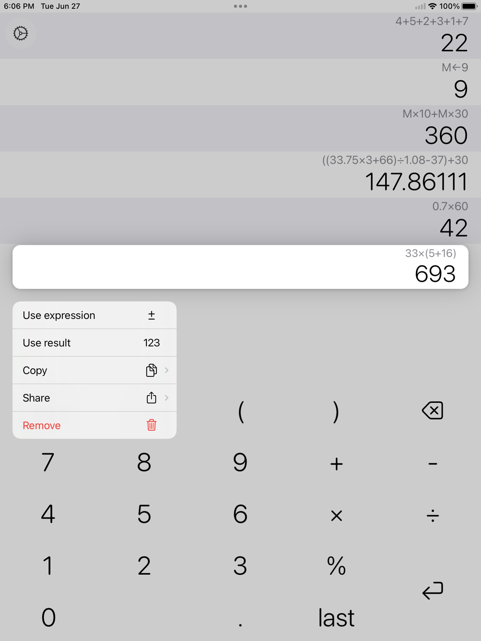 Calculator × screenshot 2