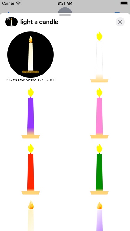 light a candle stickers