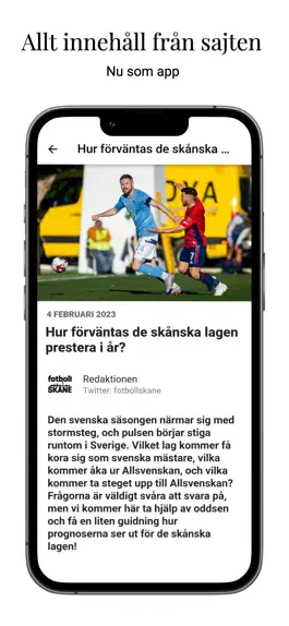 Game screenshot Fotboll Skåne apk