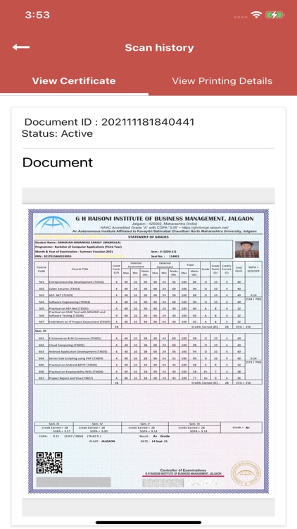 Raisoni Jalgaon SeQR Scan screenshot-3