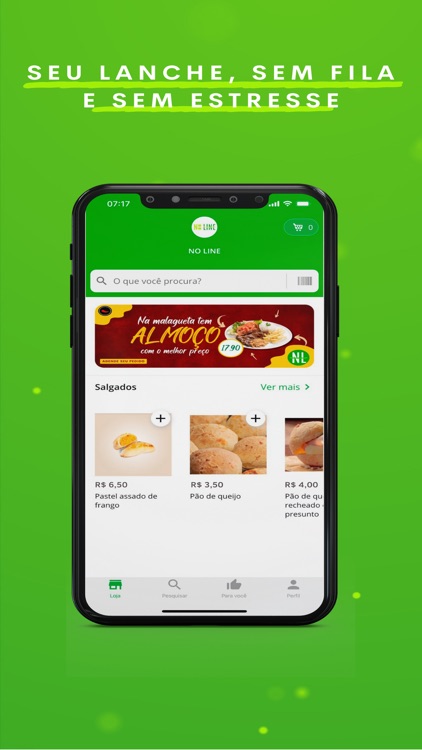 NO LINE - Seu lanche no app