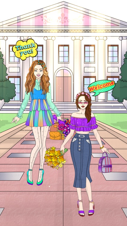 College Girl Coloring Dress Up screenshot-4