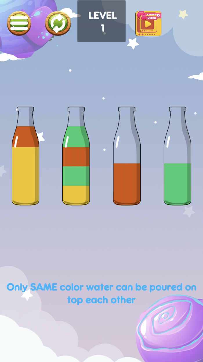 Water Bottle Color Sort Puzzle