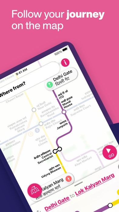 Delhi Metro Interactive Map screenshot 4