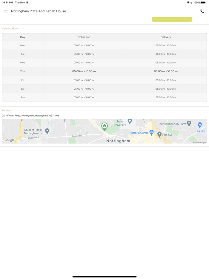 Nottingham Pizza  Kebab House