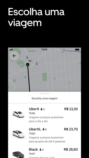 Uber: Viajar é econômico captura de tela