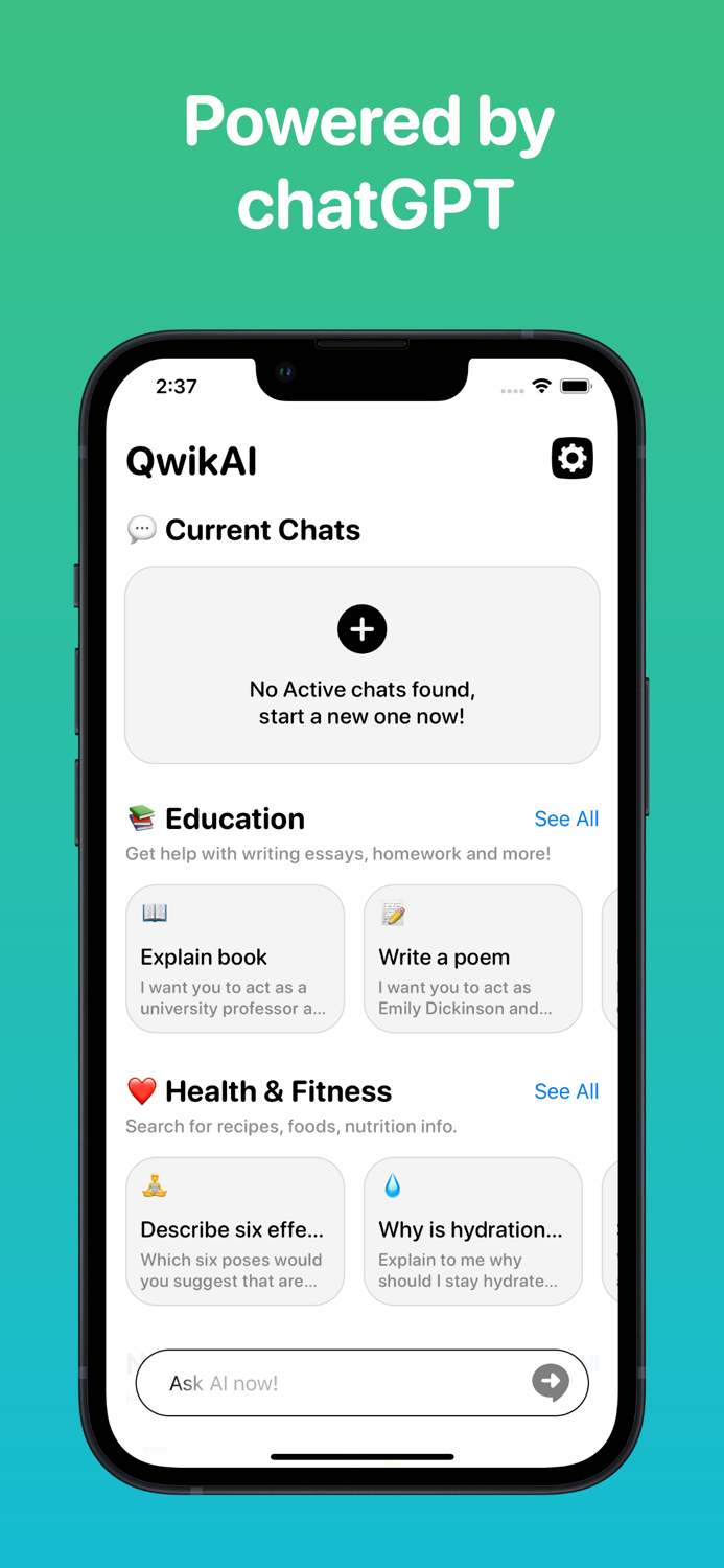 Ask AI with QwikAI ChatBot App