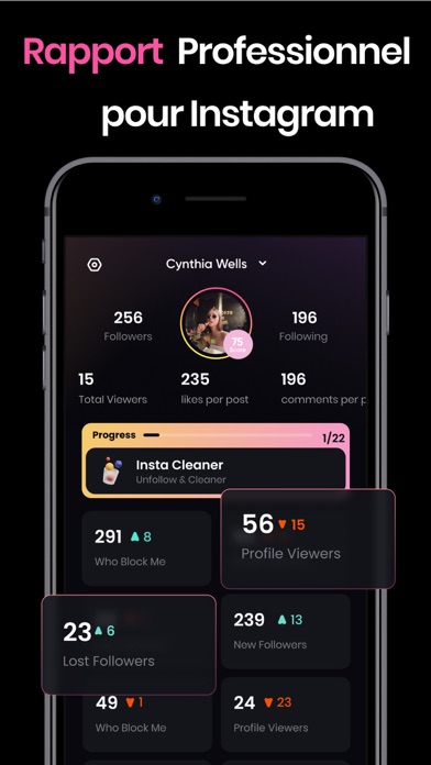 Screenshot #1 pour Reports+: Followers Tracker