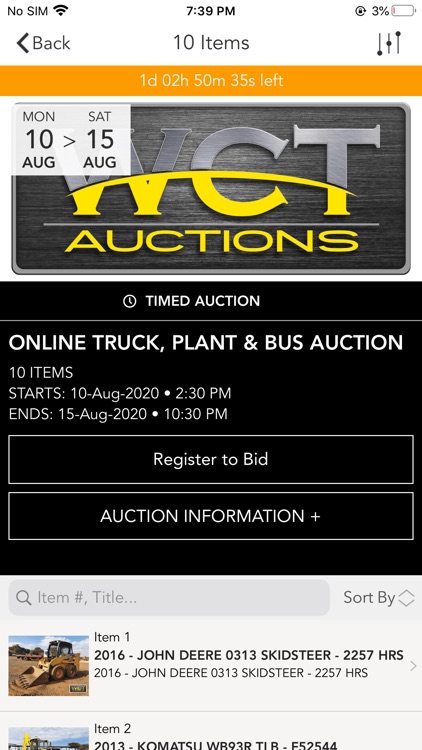 WCT AUCTIONS