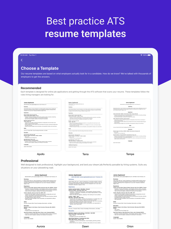 Resume Builder: PDF Resume App screenshot 2