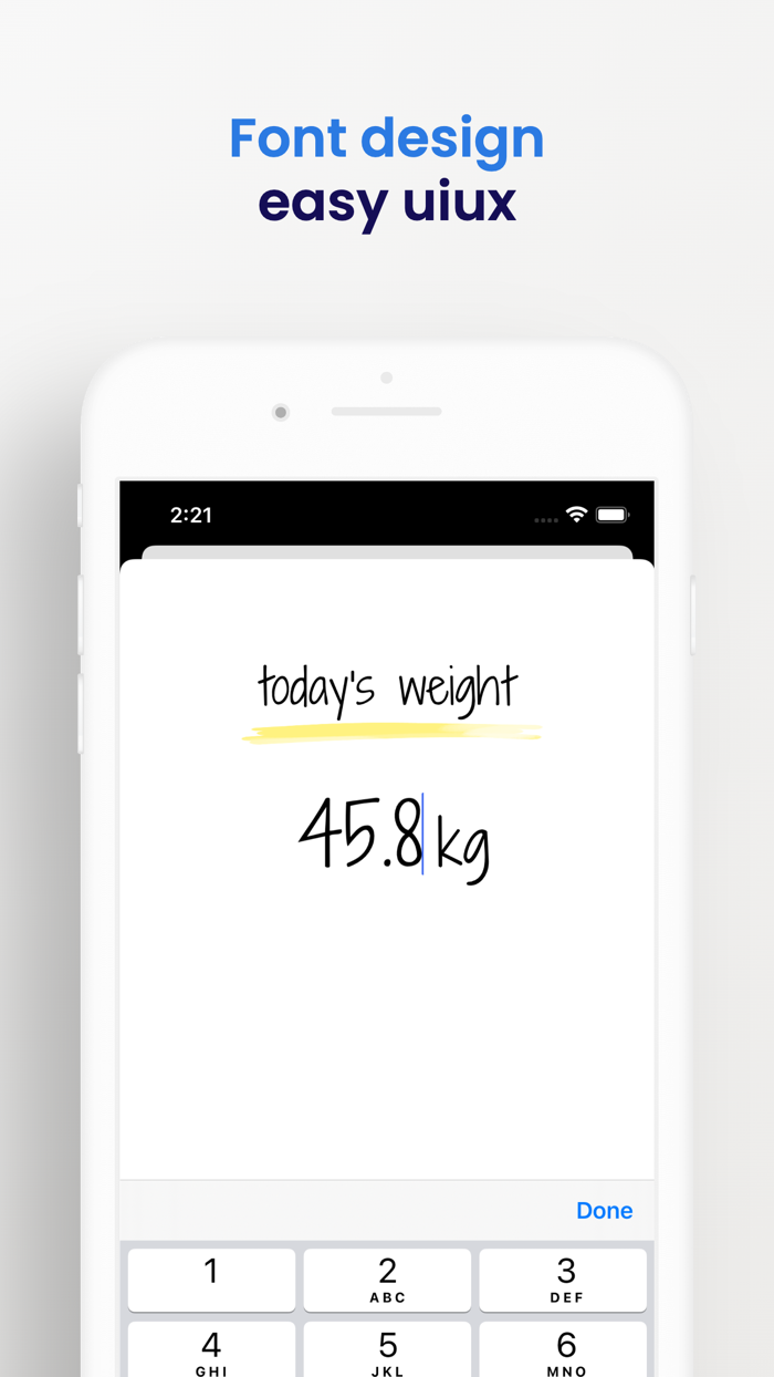 weight manager - caligraphic