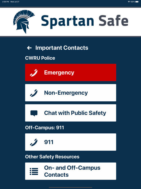 CWRU Spartan Safe screenshot 2