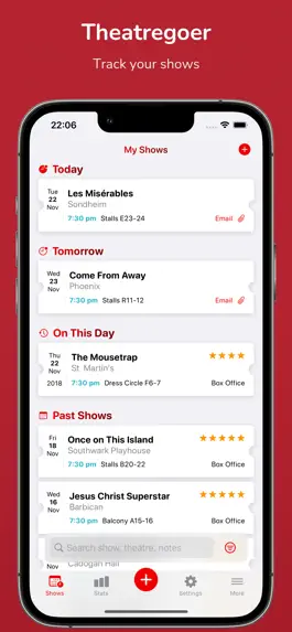 Game screenshot Theatregoer - Theatre Tracker mod apk