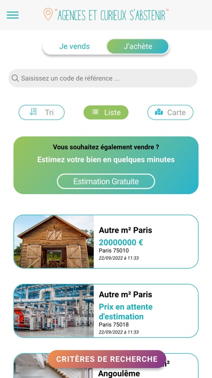 Agences et curieux s'abstenir