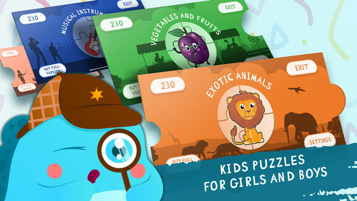 Puzzles for kids. Baby Games
