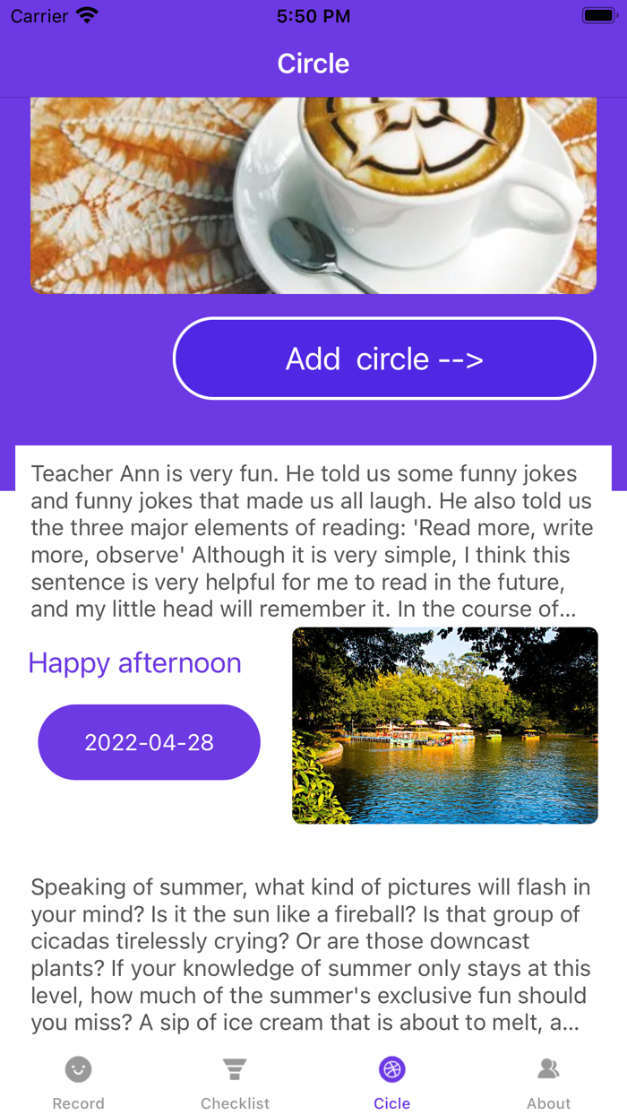 Record Comfortable Time