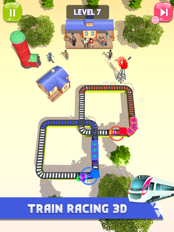 Train Race Game - Perfect Time