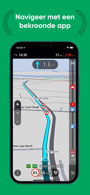 Elektrisch Aanpassing hout TomTom GO Navigatie - Maps in de App Store