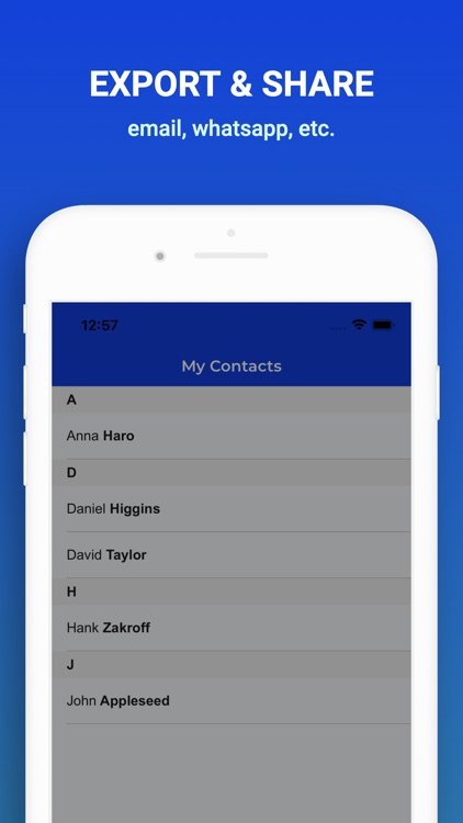 Contacts Backup & Manage