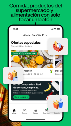 Uber Eats: Comida a domicilio captura de pantalla 2