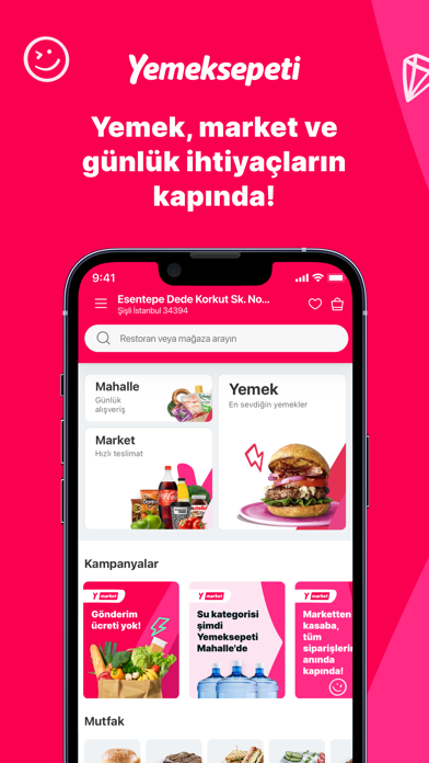 Yemeksepeti: Yemek & Market iphone ekran görüntüleri