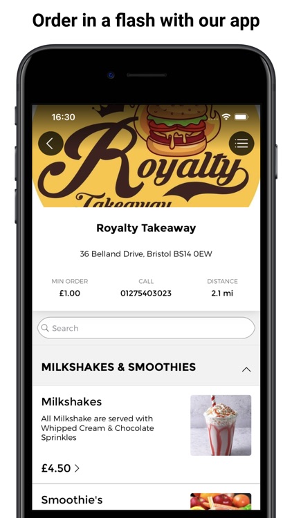 Royalty Takeaway App