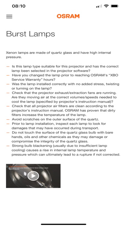 OSRAM XBO Service App