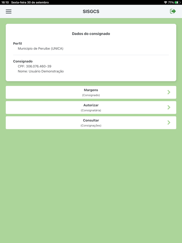 SISGCS - Gestão Consignações