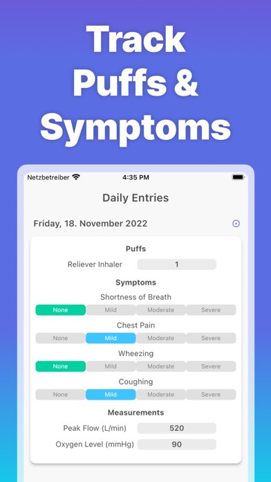 Asthma Tracker゜ Screenshot