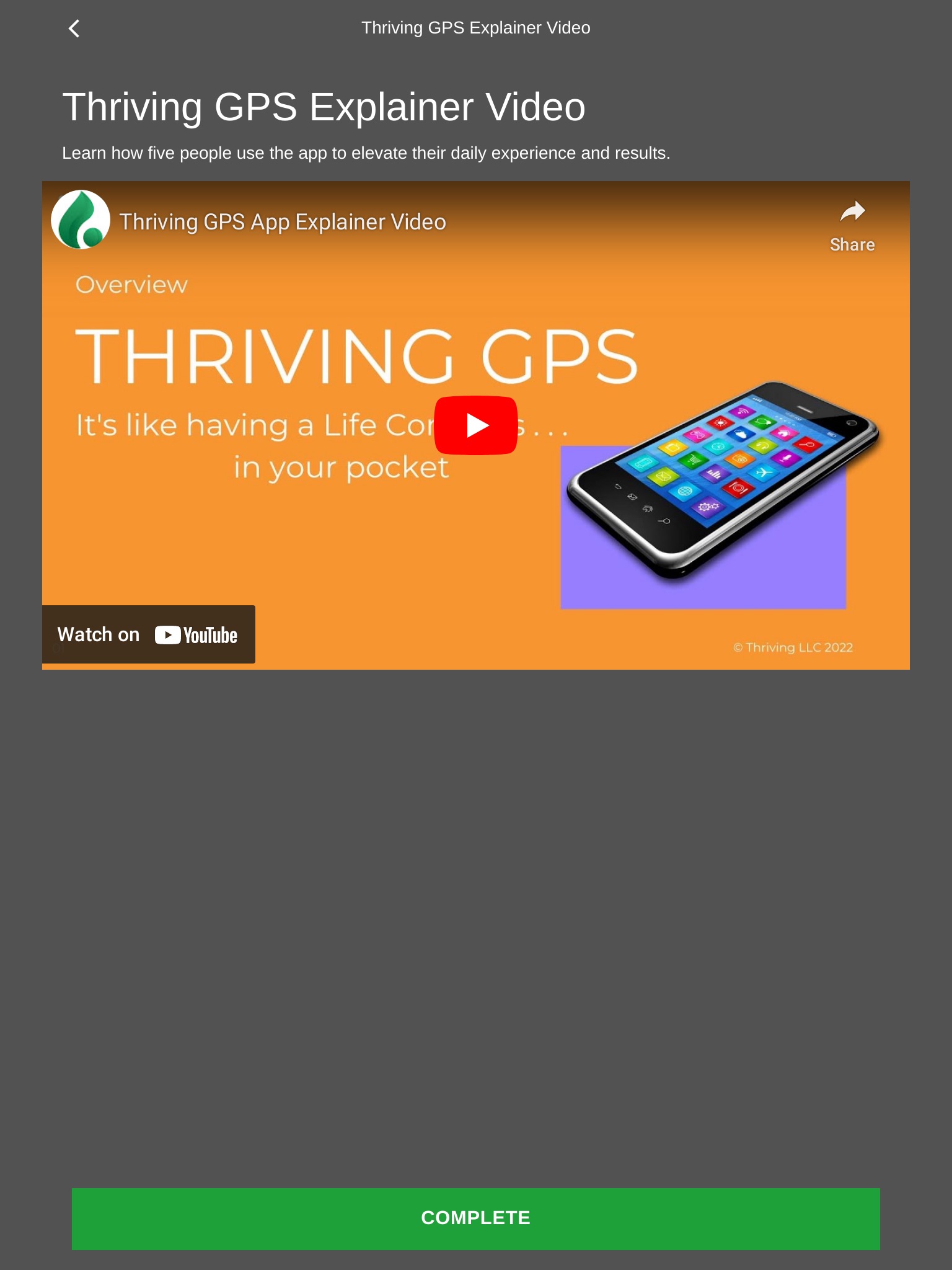 Thriving GPS for Life screenshot 3