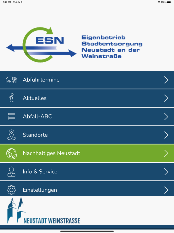 Abfall-App Neustadt Weinstraße