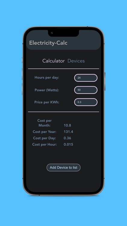 Pro ElectricityCost Calculator